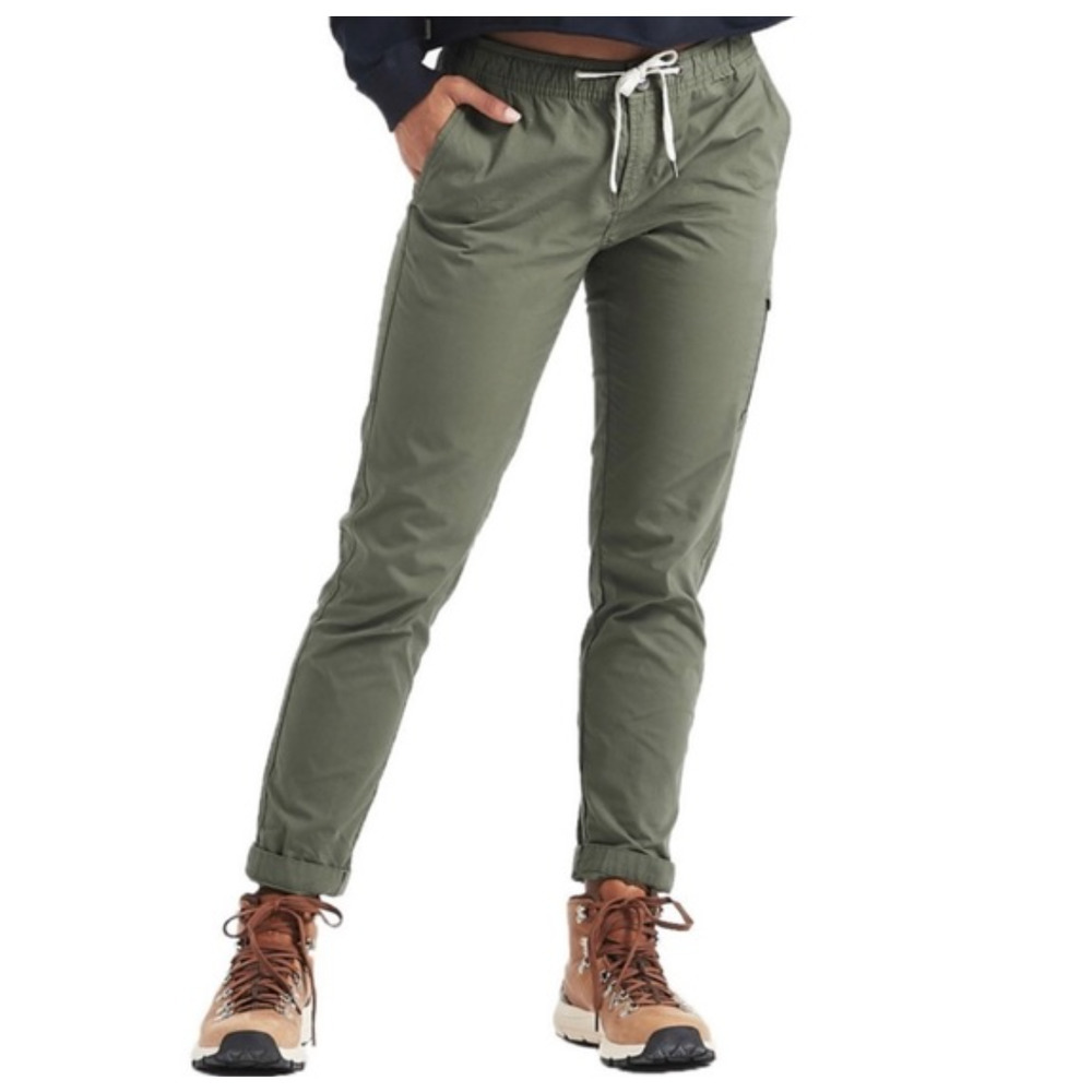 Vuori Women's Ripstop Pant Pull-on Elastic Drawstring Waistband Green Size XS